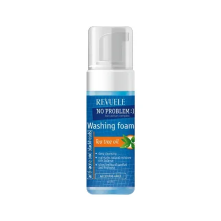 Revuele No problem Washing Foam With Tea Tree Oil - 150ml | ريفويل غسول بالشاي الأخضر - 150 مل