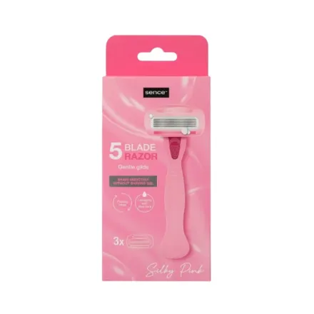 SENCE 5 Blade Razor Gentle Glide | سينس بيوتي شفرة حلاقة بخمس شفرات