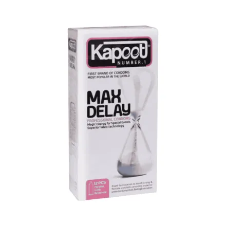 Kapoot Max Delay - 12 Pcs | كبوت واقي ذكري ماكس ديلاي لتأخير القذف – 12 قطعه