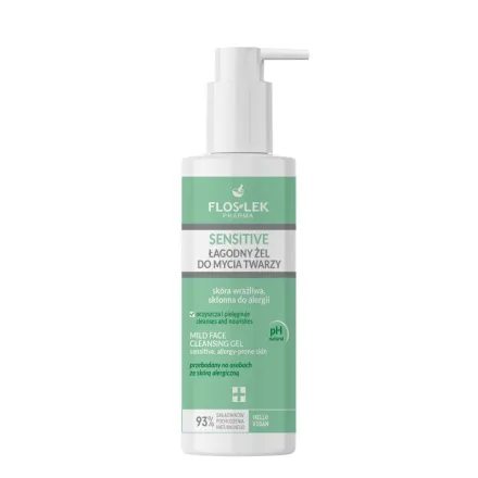 FLOSLEK PHARMA Mild face cleansing gel for sensitive skin - 175ml | فلوسليك فارما غسول جل للبشرة الحساسة و المعرضة للحساسية - 175مل