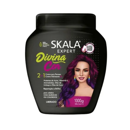 Skala Divina Color 2 in1 Creme - 1000g | سكالا كريم وليف ان للشعر التالف 2 في 1 - 1000 غرام