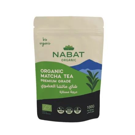 NABAT ORGANIC Matcha Tea Premium Grade - 100g| نبات شاي ماتشا عضوي درجة ممتازة - 100غ
