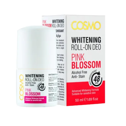 COSMO Pink Blossom Whitening Roll On Deo - 50ml | كوزمو مزيل عرق بينك بلوسوم لتفتيح البشرة - 50 مل