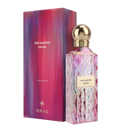 IBRAQ Pink Diamond - Sakura 150 ML | ابراهيم القرشي عطر بينك دايموند ساكورا اصدار جديد للنساء 150 مل