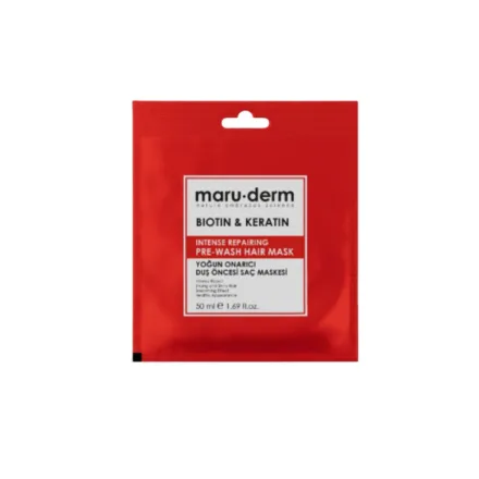 maru.derm Biotin & Keratin Pre-Wash Hair Mask - 50ml | مارو.ديرم ماسك للشعر بالبيوتين والكيراتين - 50 مل