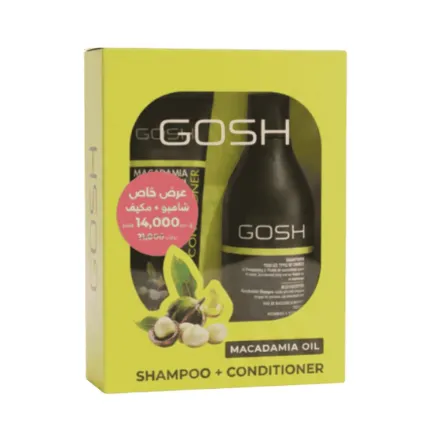 Gosh Shampoo & Conditioner Macadamia Oil | جوش شامبو وبلسم زيت ماكاديميا