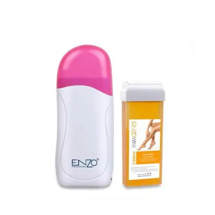 ENZO Professional Roll-On Wax Heater with Honey Wax Cartridge | انزو جهاز شمع رول مع علبة شمع واكس
