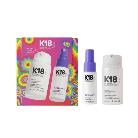 K18 BIOMIMETIC HAIRSCIENCE HAIR MASK 50ML + DRY SHAMPOO 47ML KIT - 50ml | كي 18 مجموعة أصلاح وترميم الشعر شامبو جاف 47 مل وماسك للشعر50 مل