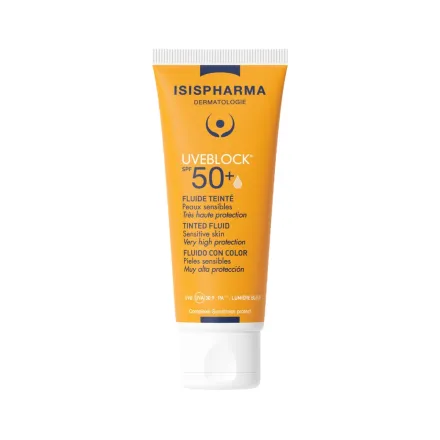 ISIS PHARMA UVBLOCK SPF50 FLUID Light TINT - 40 ML | ايزيس فارما واقي شمسي مع لون spf50 - 40 مل