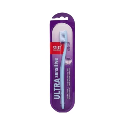 Splat Toothbrush Professional Sensetive Silver Medium | سبلات فرشاة الأسنان متخصصة الحسية فائقة