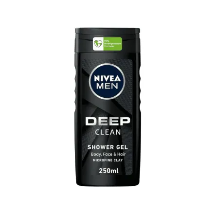NIVEA Shower Gel Deep Clean - 250 ml | نيفيا جل الاستحمام تنظيف عميق - 250 مل