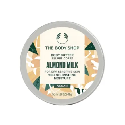 The Body Shop Body Butter Almond Milk For Dry Sensitive Skin - 50ml | ذا بودي شوب زبدة الجسم بحليب اللوز للبشرة الجافة و الحساسة - 50 مل