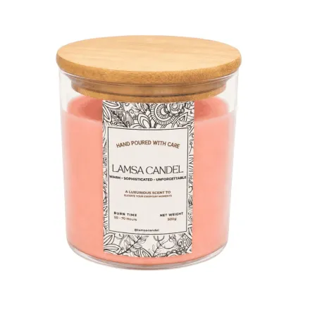 LAMSA Lady Scented Candle - 500g | لمسة شمعة ليدي - 500 غ