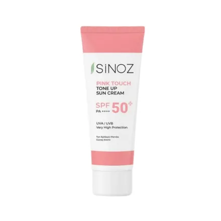 Sinoz Pink Touch Tone Up Sun Cream SPF 50+ - UVA High Protection - 50ml | سينوز كريم واقي شمسي بلمسة وردية spf +50 - 50 مل
