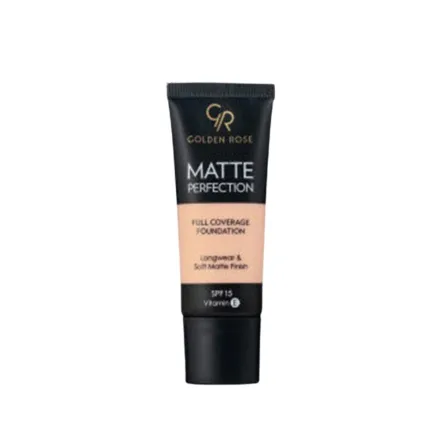GOLDEN ROSE Matte Perfection Full Coverage Foundation - 35ml | كولدن روز كريم أساس مات بتغطية عالية - 35 مل