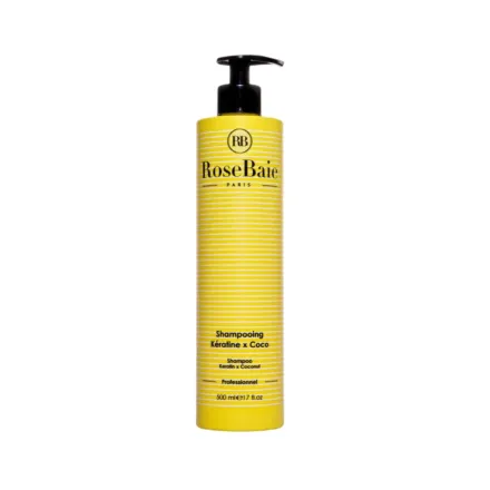 RoseBaie Shampooing Keratine & Coco - 500ml | روزباي شامبو بالكيراتين وجوز الهند لترطيب الشعر - 500 مل