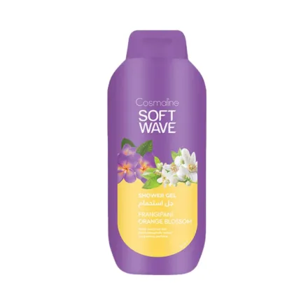 COSMALINE Soft Wave Frangipani Orange Blossom - 650ml كوزمالين جل الاستحمام سوفت ويف – فرانجيباني وزهر البرتقال
