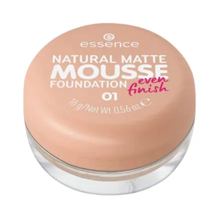 Essence Natural Matte Mousse Foundation - 16g | ايسنس كريم أساس رغوي - 16 غرام