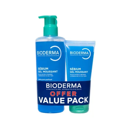 BIODERMA Sebium Gel Moussant Special Offer - 400ml | بيوديرما غسول رغوي منظف - عرض خاص 400 مل