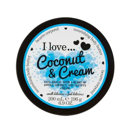I Love - Coconut & Cream Nourishing Body Butter - 200ml | اي لوف زبدة الجسم مرطبة ومغذية - 200 مل