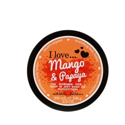 I Love - Mango & Papaya Nourishing Body Butter - 200ml | آي لوف زبدة جسم مغذية بالمانغا – 200 مل