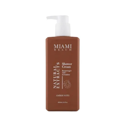 MIAMI BEACH Shower Cream Renewing + Anti Irritation Amber Note - 600ml | ميامي بيتش كريم استحمام برائحة العنبر - 600مل