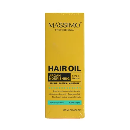 MASSIMO Hair Oil Argan Nourishing - 100ml | ماسيمو زيت شعر مغذي أرجان - 100مل