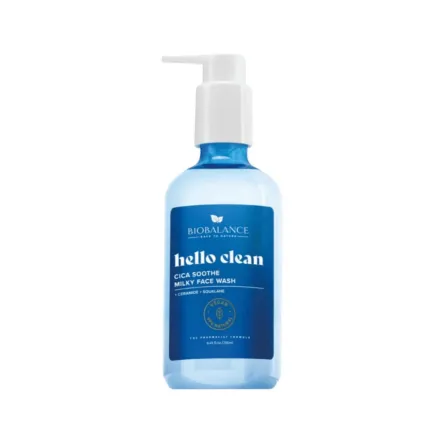 BIO BALANCE HELLO CLEAN CICA SOOTHE MILKY FACE WASH - 250ml | بايو بالانس غسول وجه حليبي مهدئ بالسيكا – 250 مل