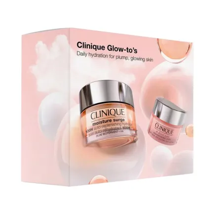 Clinique Glow To’s Moisture Surge Set - 50ml | كلينك مجموعة مويستشر للترطيب والنضارة-50 مل