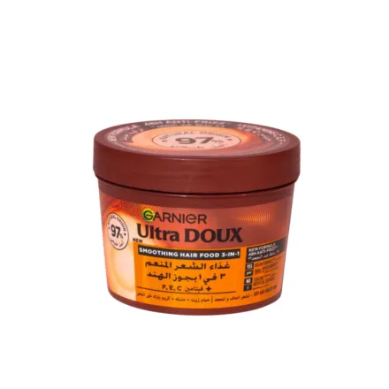 Garnier Ultra Doux Smoothing Coconut 3-In-1 Hair Food For Frizzy Hair - 390ml | غارنييه الترا دو ماسك غذاء الشعر بجوز الهند 3 في 1 للشعر الجاف والمجعد - 390 مل