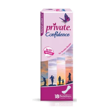 Private confidence liners - 18pcs | برايفت فوطة يومية عدد 18